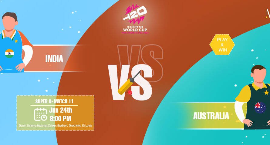 Australia vs India Super 8 Match 11
